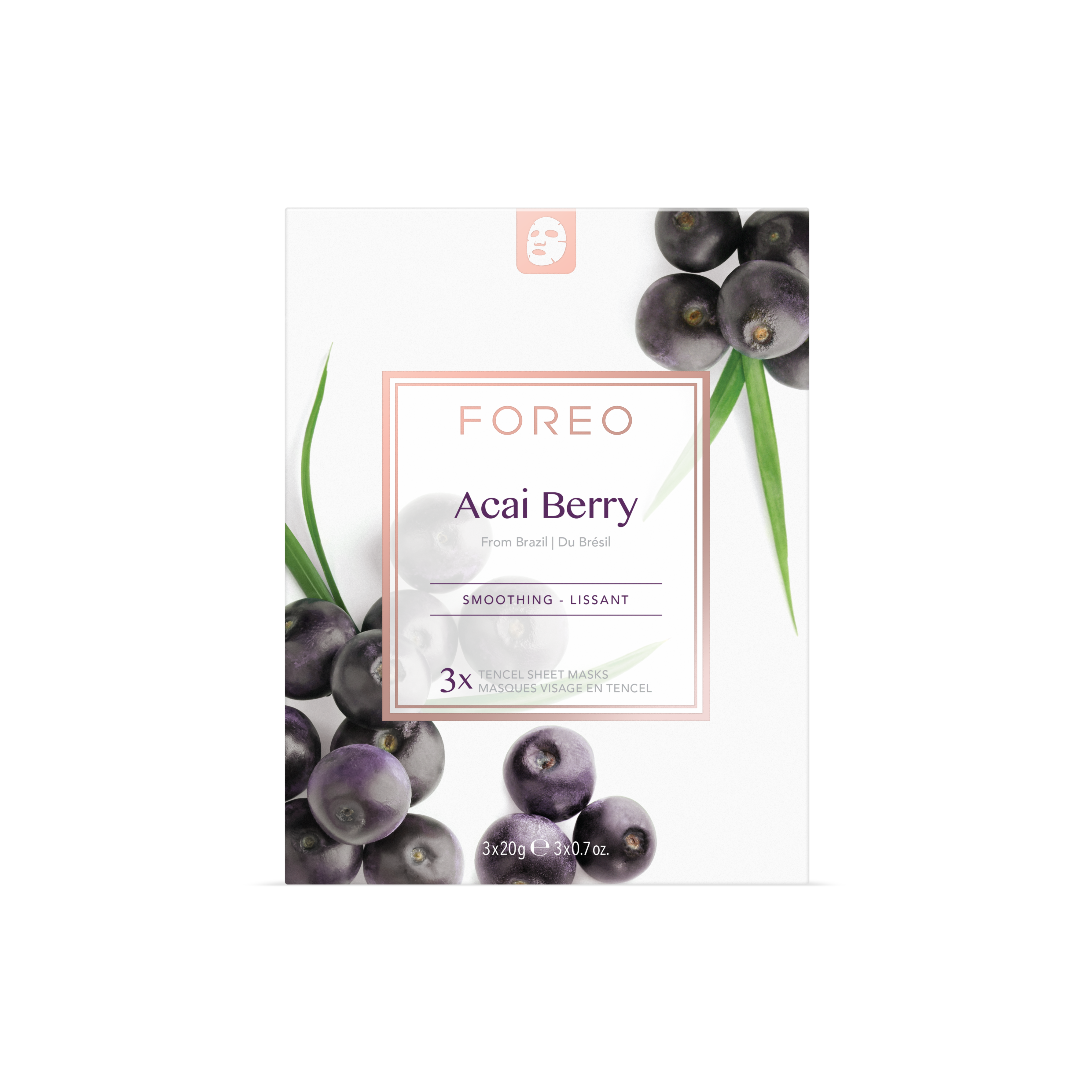 Farm To Face Sheet Mask - Acai Berry x3