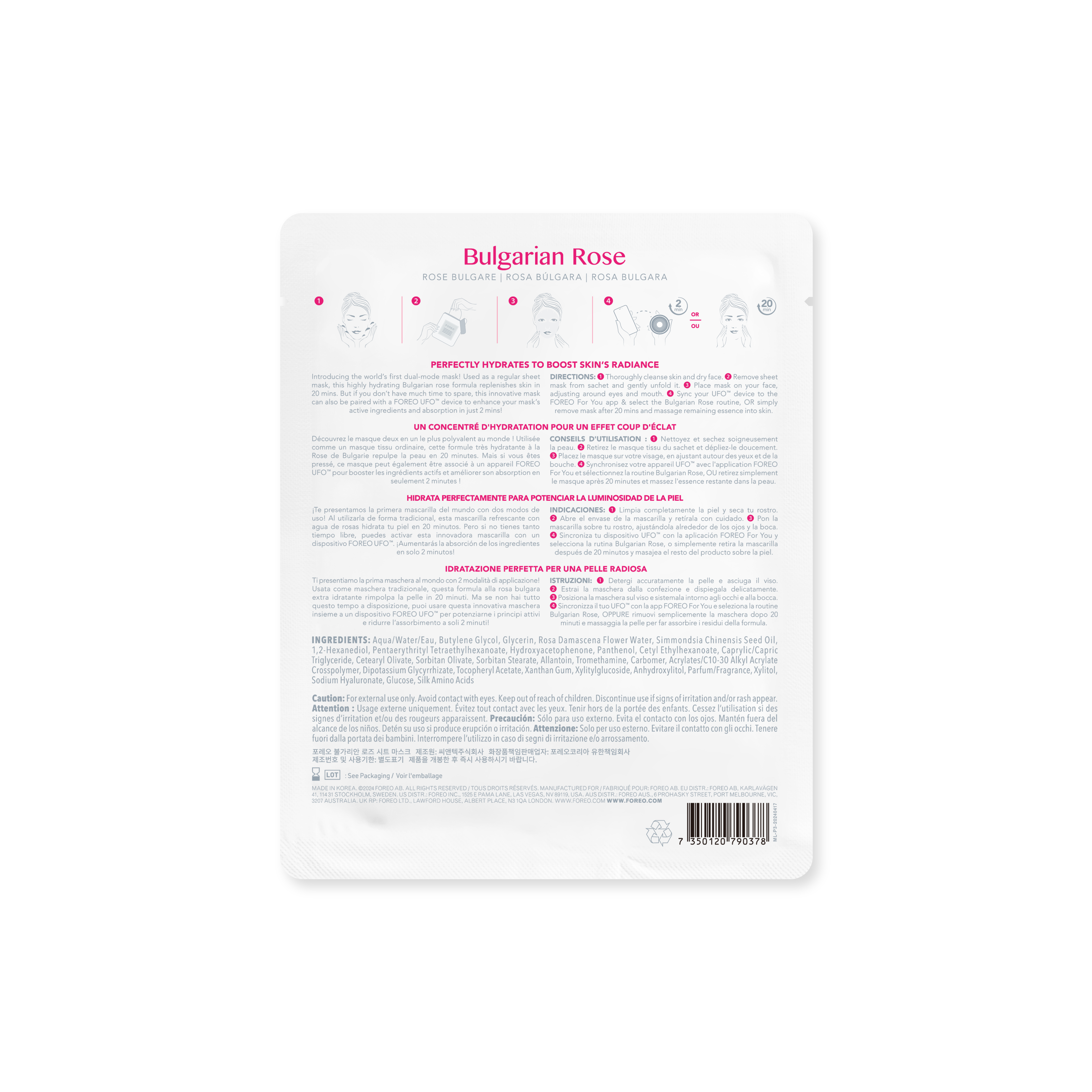 Farm To Face Sheet Mask - Bulgarian Rose x3